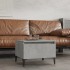 Mesa auxiliar de madera contrachapada gris hormigón 50x46x35