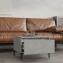 Mesa auxiliar de madera contrachapada gris hormigón 50x46x35