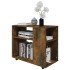 Mesa auxiliar madera contrachapada roble ahumado 70x35x55