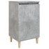 Mesita de noche madera contrachapada gris hormigón 40x35x70