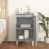 Mesita de noche madera contrachapada gris hormigón 40x35x70