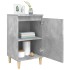 Mesita de noche madera contrachapada gris hormigón 40x35x70