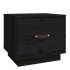 Mesita de noche madera maciza de pino negro 40x34x35