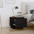Mesita de noche madera maciza de pino negro 40x34x35
