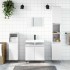 Armario de baño madera de ingeniería blanco 58x33x60