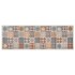 Alfombra de cocina lavable mosaico de colores 45x150