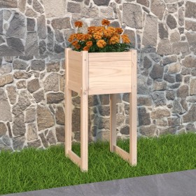 Jardinera de madera maciza de pino 40x40x81