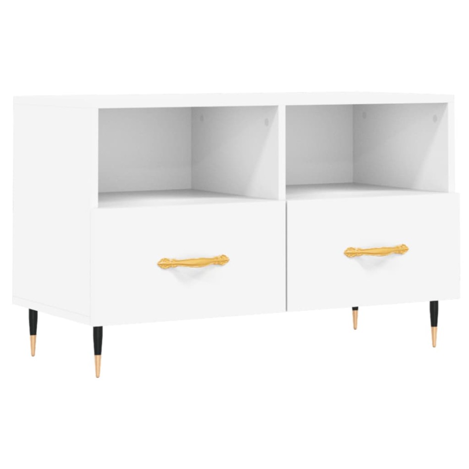 Mueble para TV madera contrachapada blanco 80x36x50