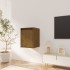 Armario de pared 2 uds madera de pino marrón miel 30x30x40