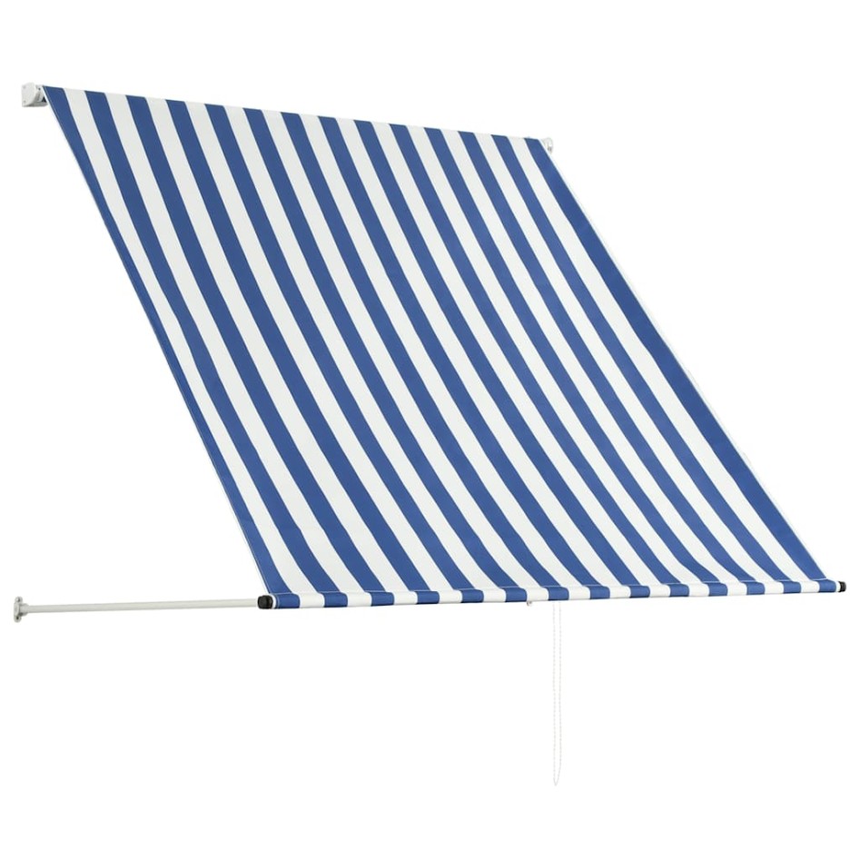 Toldo retráctil 150x150 cm azul y