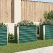 Arriate de jardín de acero galvanizado verde 100x40x77 cm