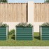 Arriate de jardín de acero galvanizado verde 100x40x77