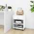 Armario ruedas madera contrachapada blanco brillante