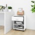 Armario ruedas madera contrachapada blanco brillante