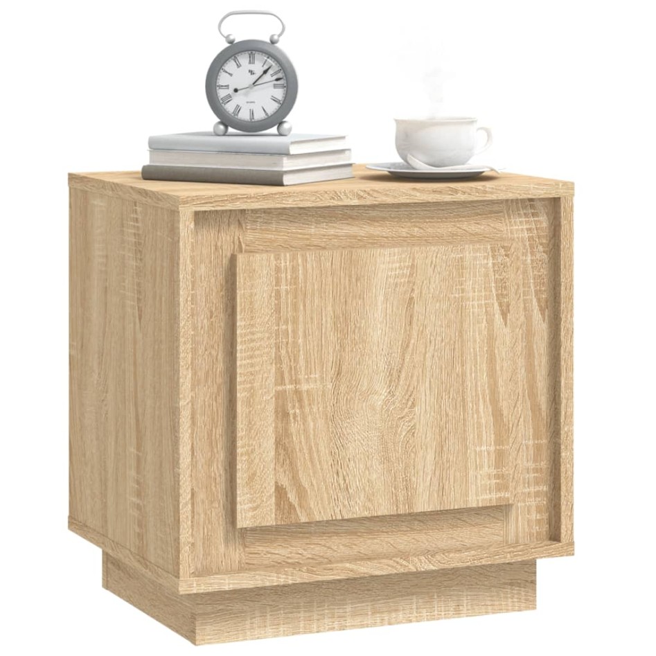Mesita de noche madera contrachapada roble sonoma 44x35x45