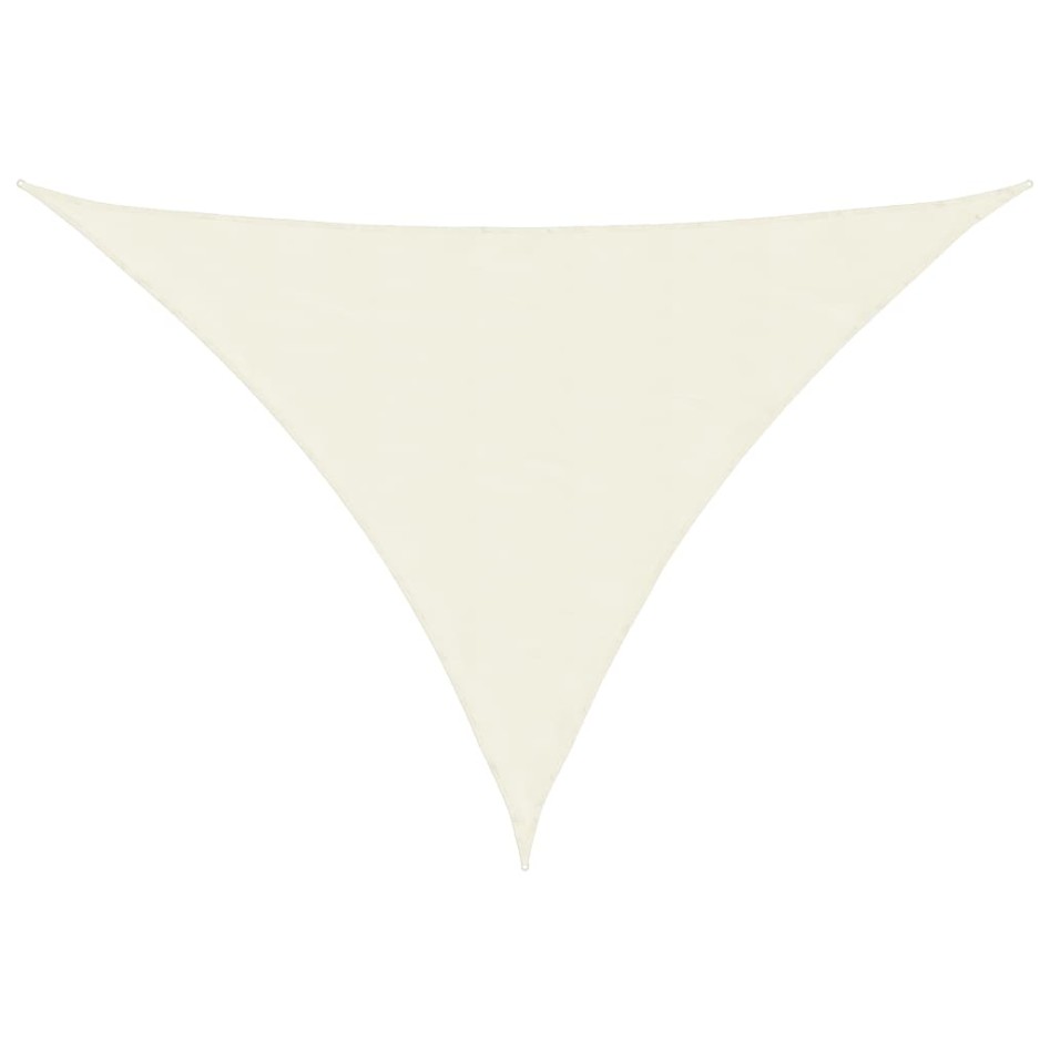 Toldo de vela triangular tela Oxford color crema 5x6x6
