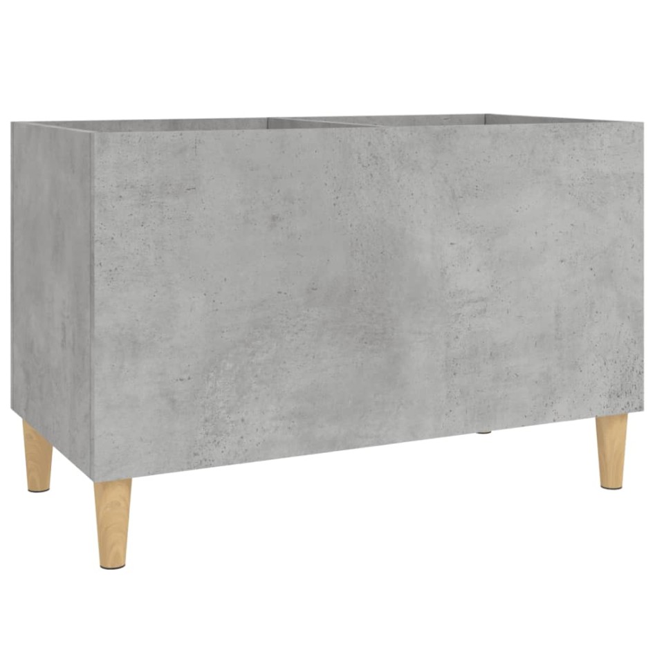 Mueble discos madera contrachapada gris hormigón 74,5x38x48