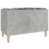 Mueble discos madera contrachapada gris hormigón 74,5x38x48