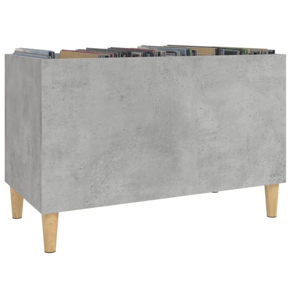 Mueble discos madera contrachapada gris hormigón 74,5x38x48