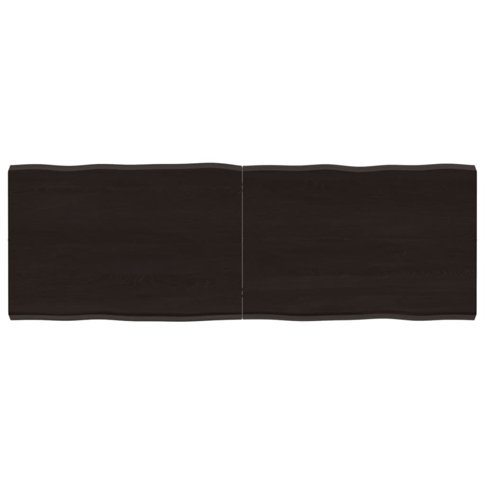 Tablero mesa madera tratada borde vivo marrón 120x40x(2-4)