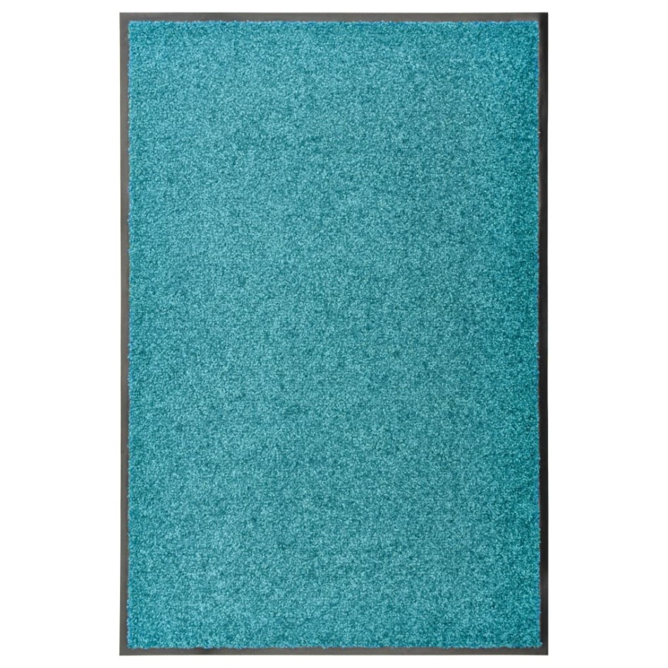 Felpudo lavable azul cian 60x90