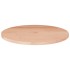 Superficie de mesa redonda madera de roble sin tratar