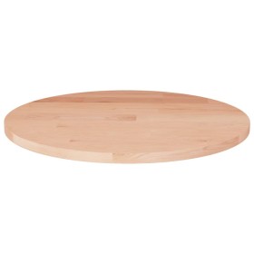 Superficie de mesa redonda madera de roble sin tratar