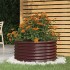 Jardinera de acero con recubrimiento polvo marrón 80x80x36