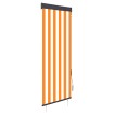Estor enrollable de exterior blanco y naranja 60x250 cm