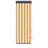 Estor enrollable de exterior blanco y naranja 60x250