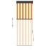 Estor enrollable de exterior blanco y naranja 60x250
