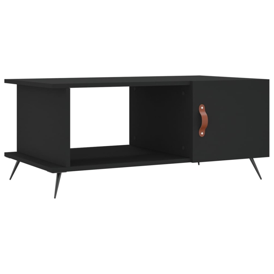 Mesa de centro madera contrachapada negro 90x50x40