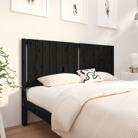 Cabecero de cama madera maciza de pino negro 165,5x4x100