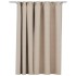 Cortina opaca con ganchos look de lino beige 290x245