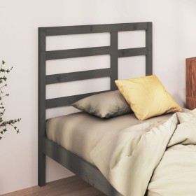Cabecero de cama madera maciza de pino gris 96x4x104