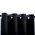 Cortinas opacas con anillas de metal 2 piezas negro 140x245