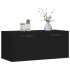 Armario de pared madera de ingeniería negro 80x36,5x35