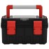Caja de herramientas negra y roja 45x28x26,5