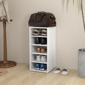 Mueble zapatero de madera contrachapada blanco 31,5x35x70