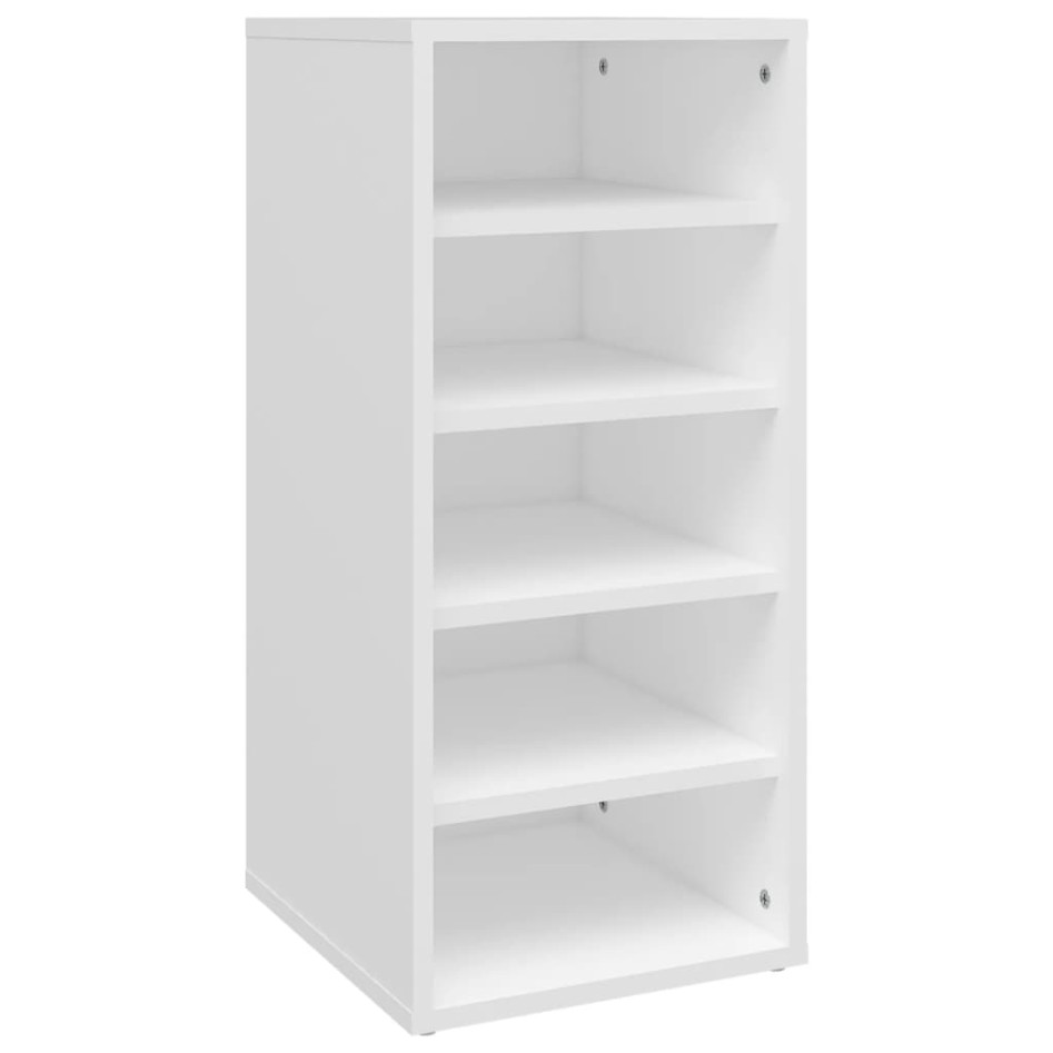 Mueble zapatero de madera contrachapada blanco 31,5x35x70