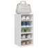 Mueble zapatero de madera contrachapada blanco 31,5x35x70