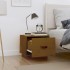 Mesita de noche madera maciza de pino marrón miel 40x34x35