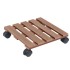 Soporte con ruedas para plantas 2 uds WPC marrón 30x30x7,5