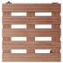 Soporte con ruedas para plantas 2 uds WPC marrón 30x30x7,5