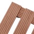 Soporte con ruedas para plantas 2 uds WPC marrón 30x30x7,5
