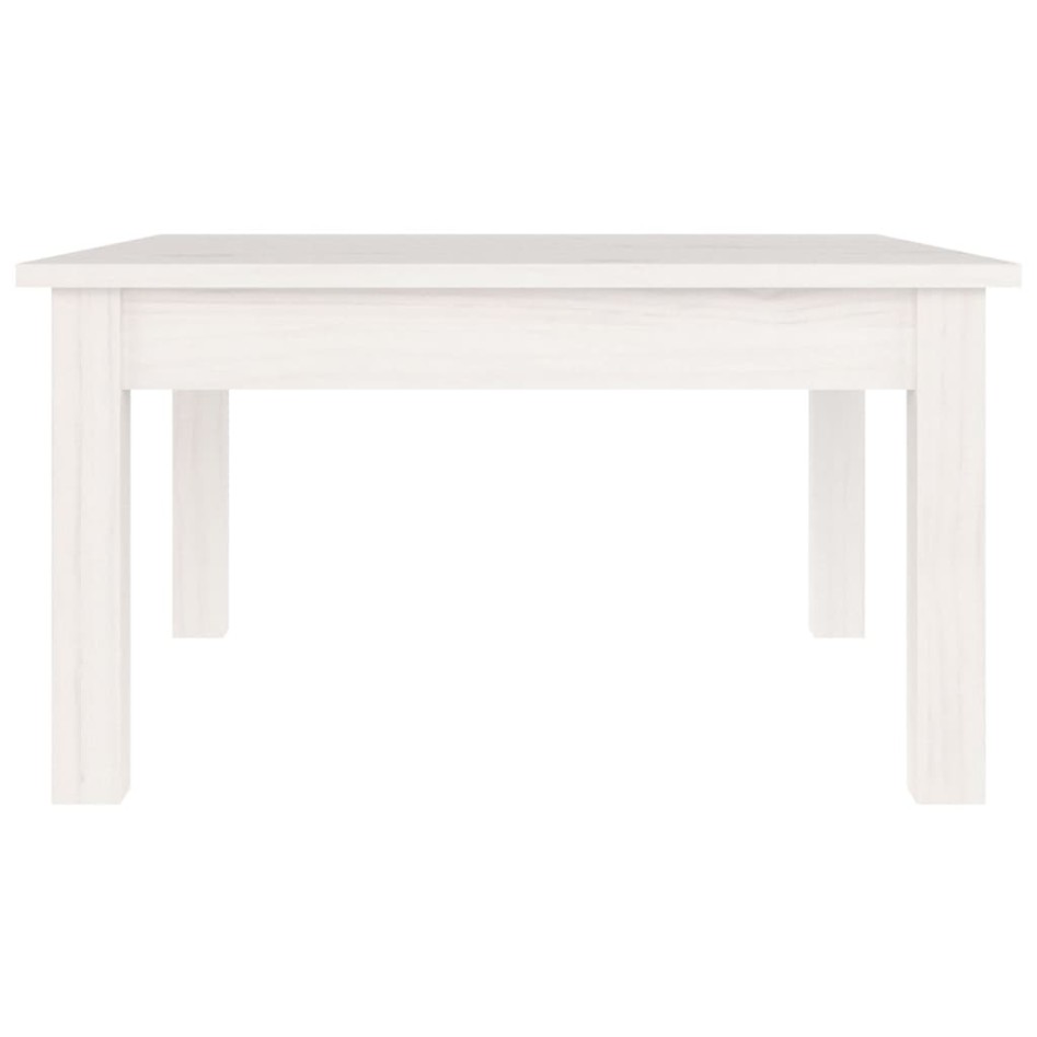 Mesa de centro de madera maciza de pino blanco 55x55x30