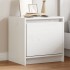 Mesita de noche madera maciza de mango blanco 40x30,5x40