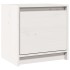 Mesita de noche madera maciza de mango blanco 40x30,5x40