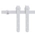 Kit mini puerta corredera armario acero carbono blanco 183
