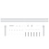 Kit mini puerta corredera armario acero carbono blanco 183